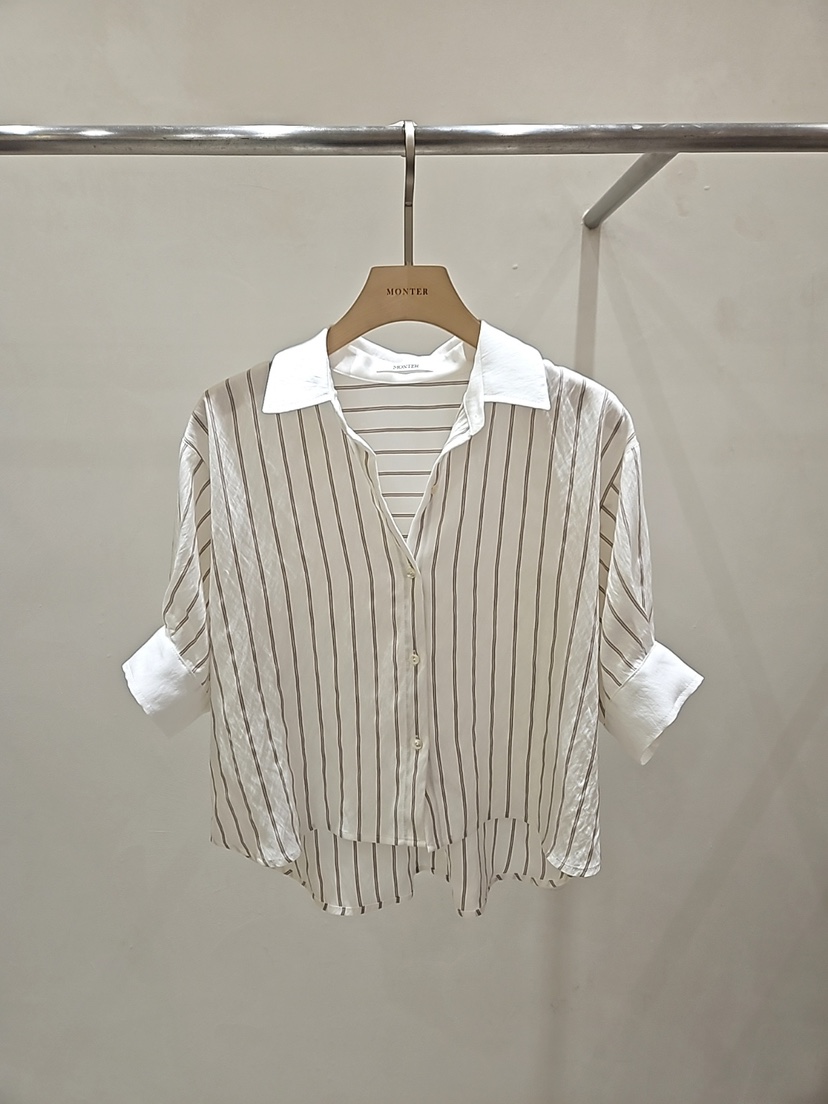 MONTER韓國直郵實拍女士新款休閑時尚推薦熱賣襯衫蕾絲衫MONTER襯衫/蕾絲衫圖色1白色