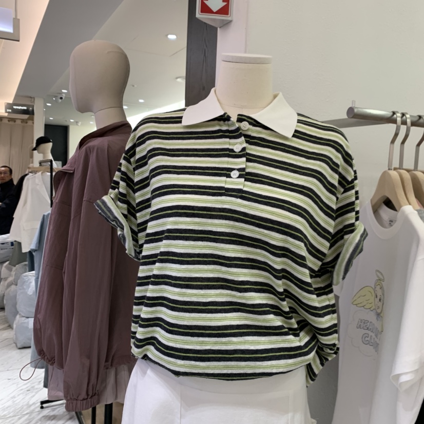 LELEN韓國直郵女士新款時尚熱賣職業人氣休閑26春夏推薦T恤LELENT恤圖色1