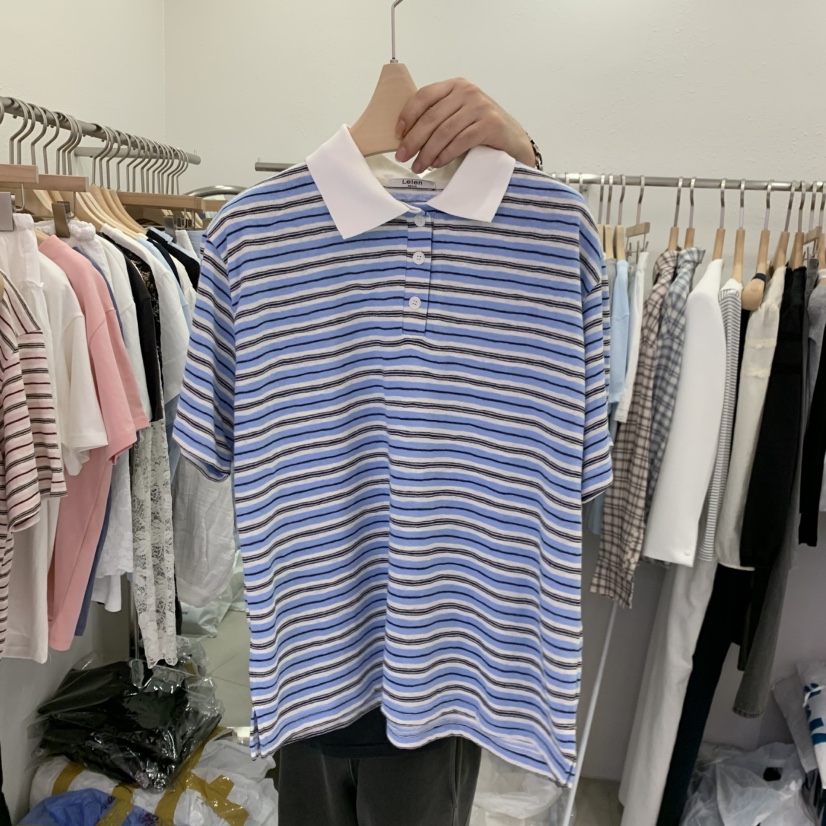 LELEN韓國直郵女士新款時尚熱賣職業人氣休閑26春夏推薦T恤LELENT恤圖色3