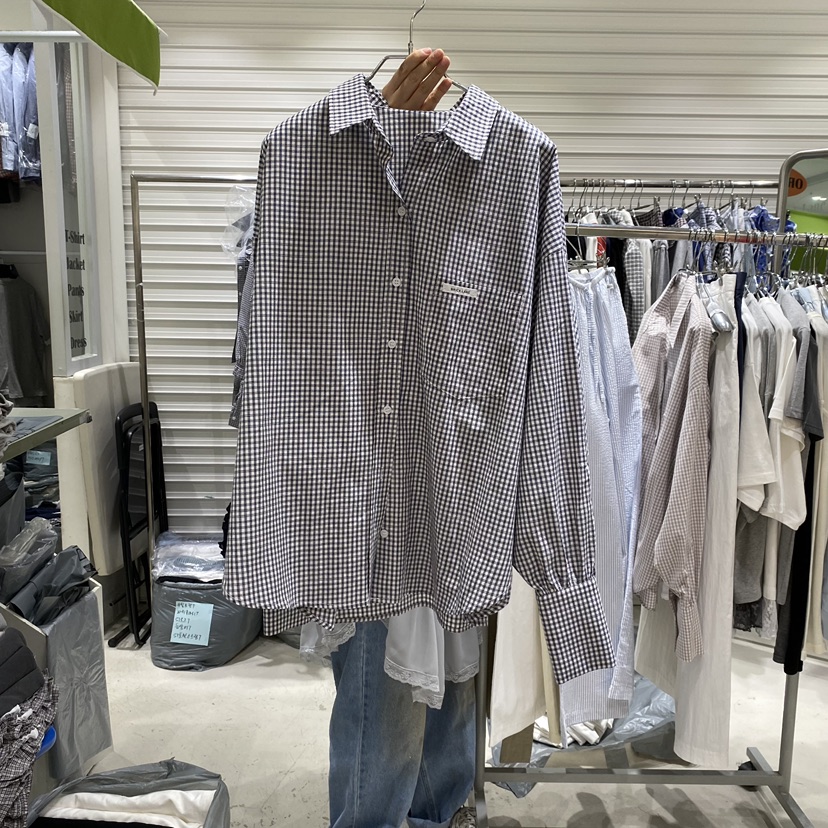 BRICKLANE韓國直郵實拍女士新款26春夏休閑熱賣襯衫蕾絲衫BRICKLANE襯衫/蕾絲衫圖色1