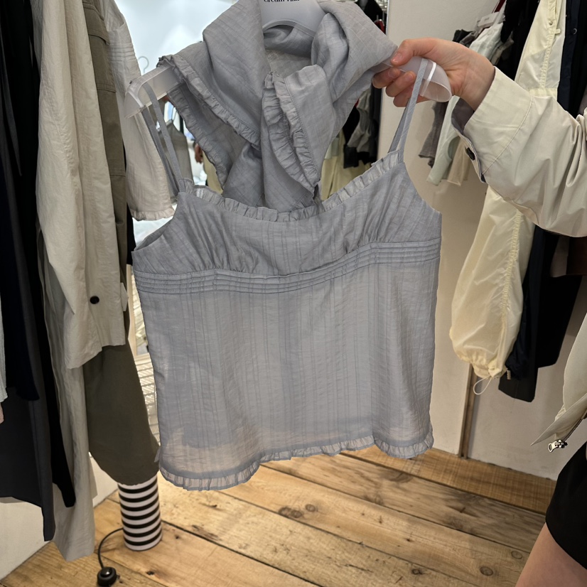 CREAM VILLA韓國東大門直郵女裝新款職業吊帶背心不含絲巾CREAMVILLA吊帶/背心圖色2