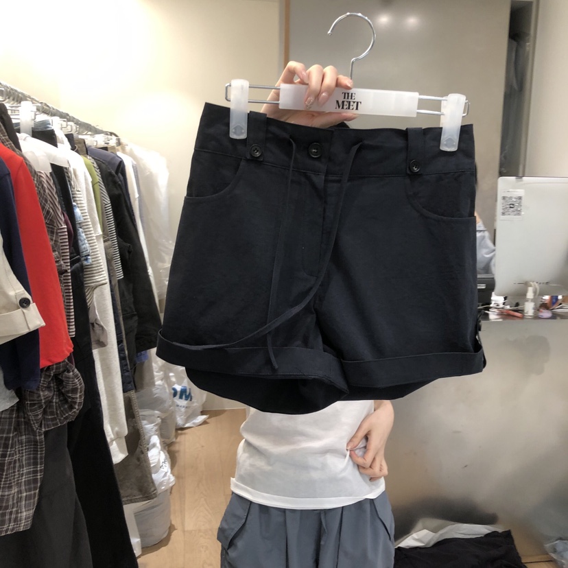 MEET ME韓國直郵女裝新品推薦休閑職業熱賣短褲不含腰帶MEET ME短褲圖色1