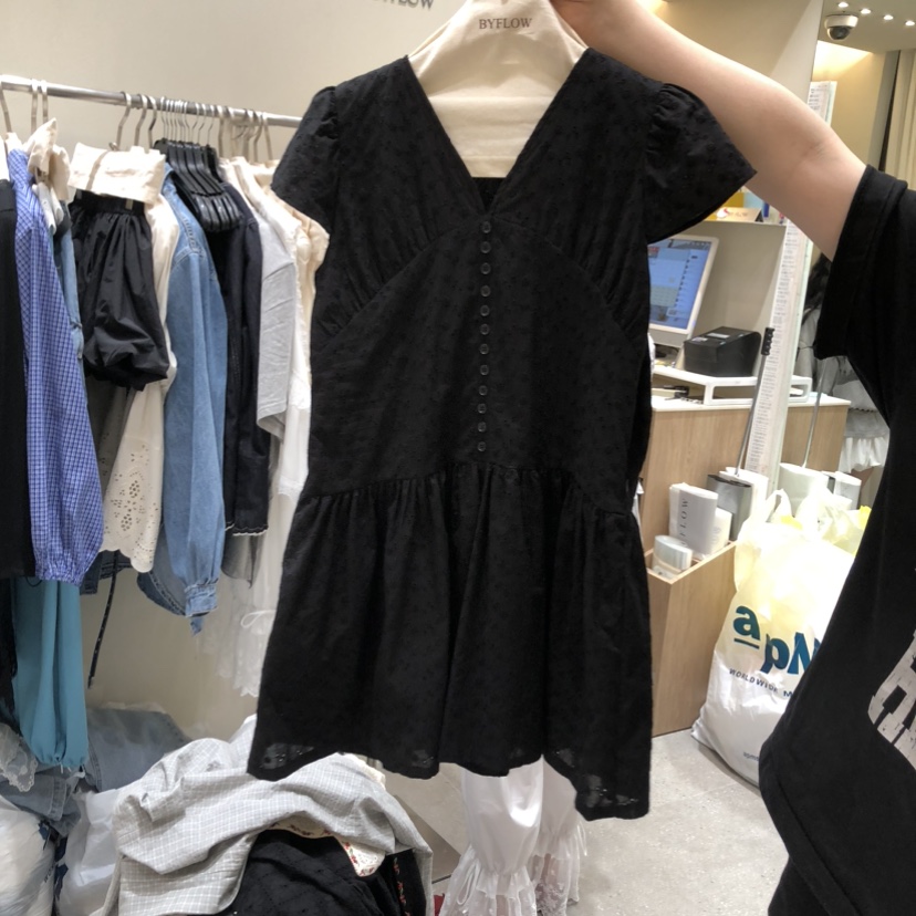 BY FLOW韓國東大門代購女裝新品推薦時尚熱賣連衣裙花朵BY FLOW連衣裙圖色2