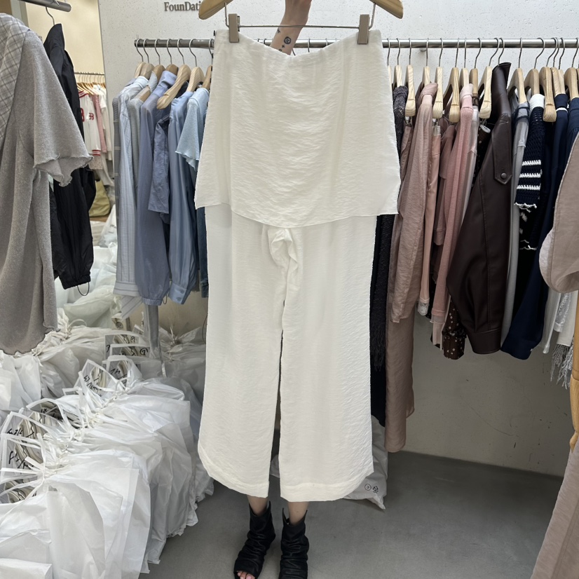 FOUNDATION韓國直郵實拍女士新品推薦職業人氣熱賣休閑裙褲FOUNDATION裙褲