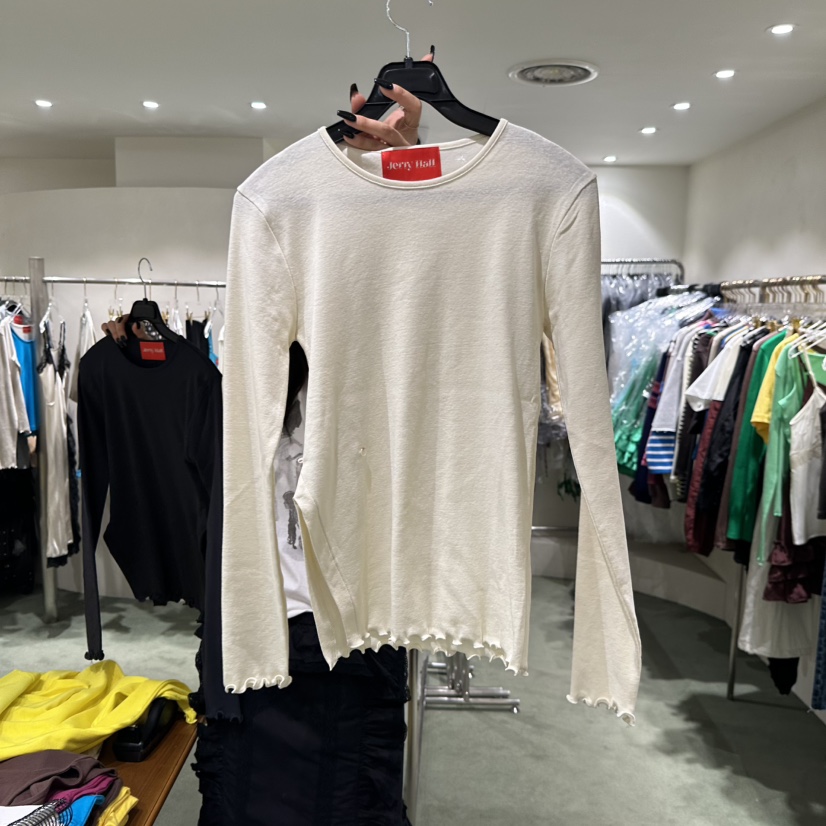 JERRY HALL-P韓國東大門直郵女士新款推薦長袖T恤不含內搭紐扣JERRY HALL長袖T恤圖色3