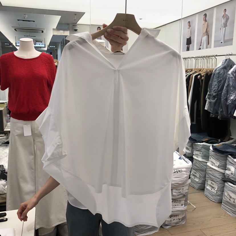 MOI-A韓國直郵實拍女士新品推薦人氣熱賣休閑襯衫蕾絲衫MOI-A襯衫/蕾絲衫圖色1