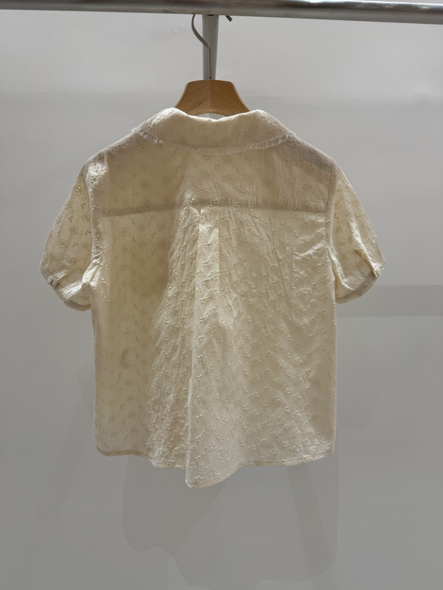 OREE韓國東大門直郵女裝新款26春夏推薦熱賣休閑襯衫蕾絲衫OREE襯衫/蕾絲衫