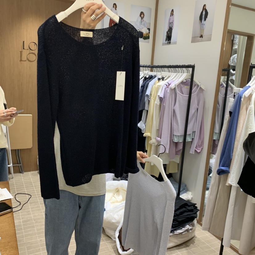LOFN韓國直郵實拍女士新品熱賣26春夏休閑職業時尚針織衫LOFN針織衫圖色4