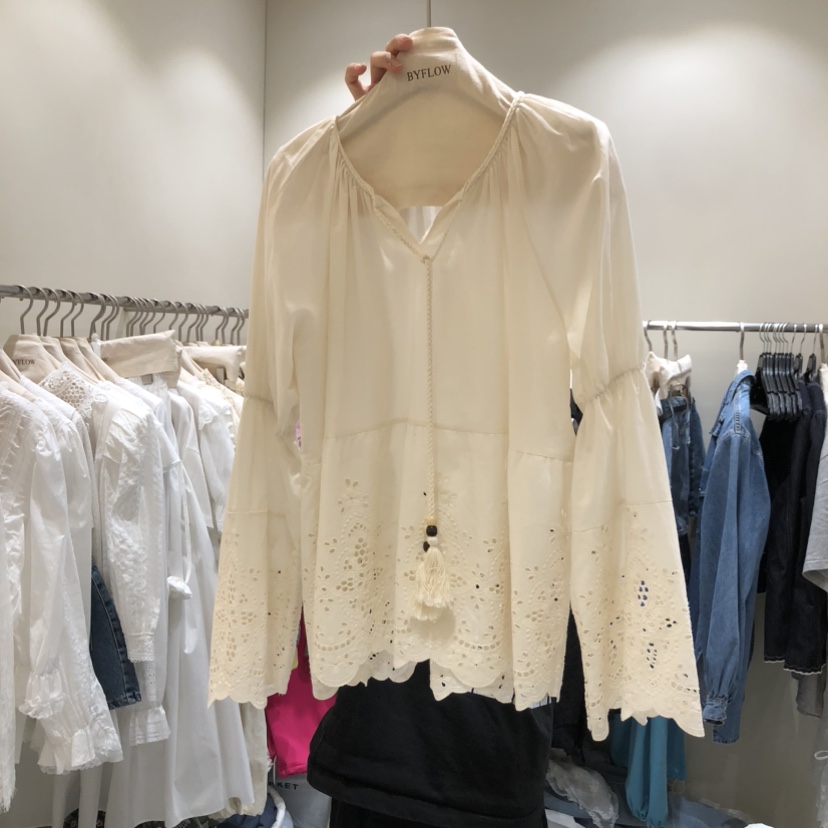 BY FLOW韓國東大門代購女士新品推薦休閑熱賣襯衫蕾絲衫BY FLOW襯衫/蕾絲衫圖色1