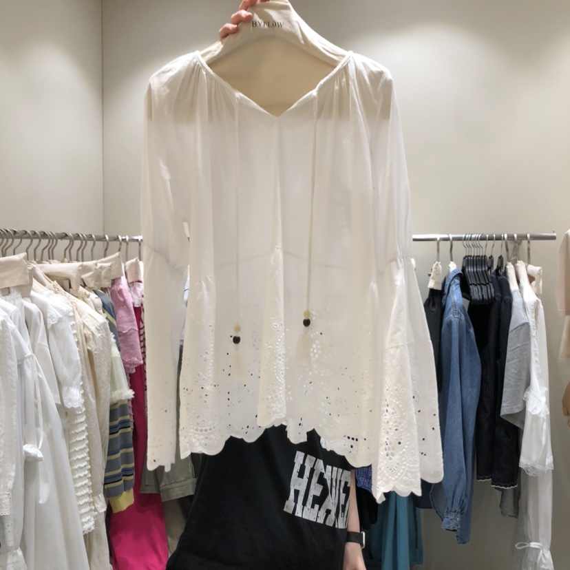 BY FLOW韓國東大門代購女士新品推薦休閑熱賣襯衫蕾絲衫BY FLOW襯衫/蕾絲衫圖色2