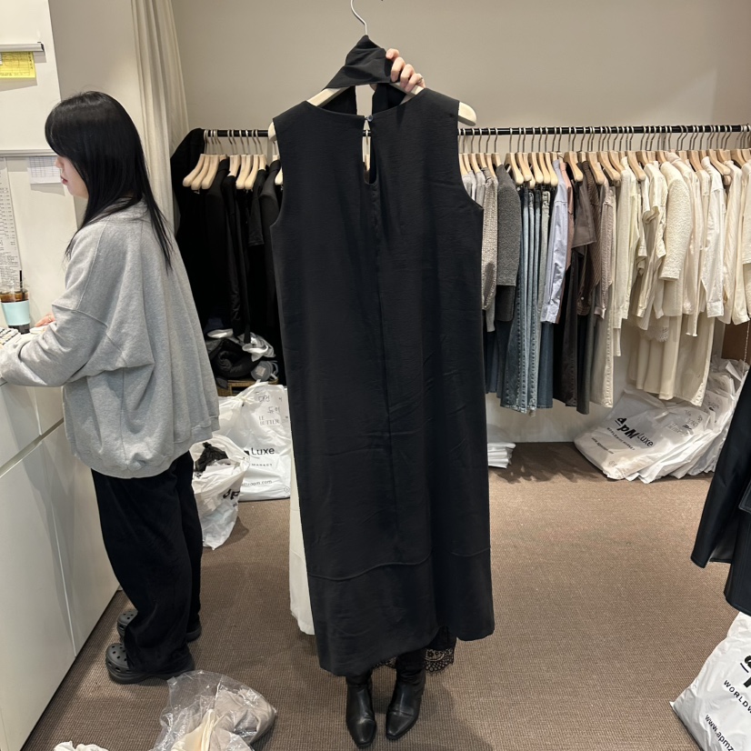 LE BUTTER韓國東大門代購女裝新款推薦人氣連衣裙含圍巾LE BUTTER連衣裙