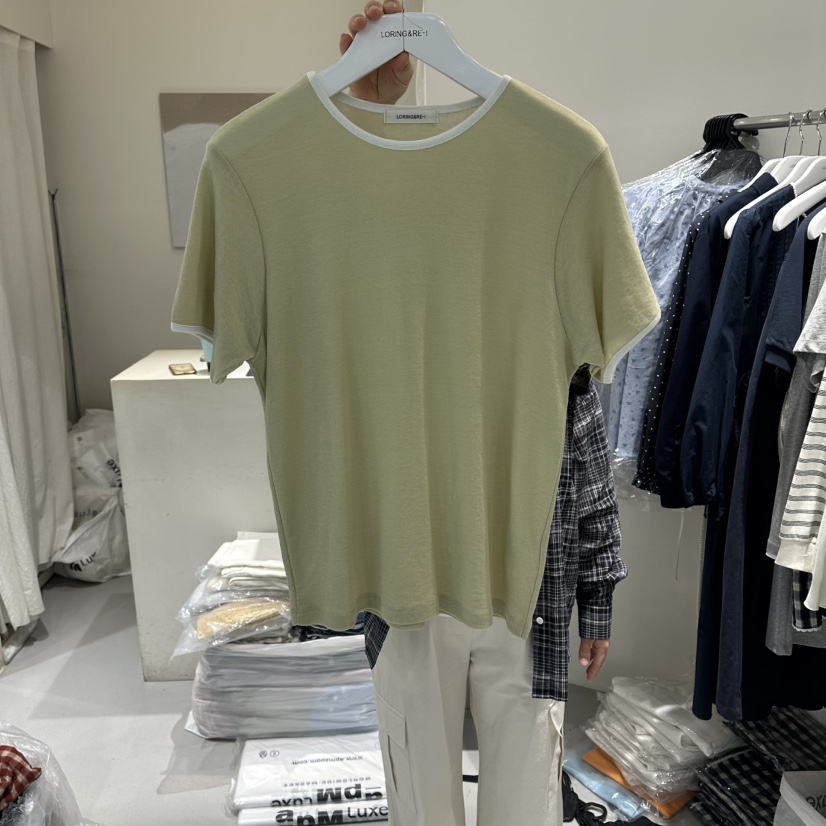 LORING RE I韓國代購女裝新品人氣熱賣休閑時尚推薦T恤LORING RE-I/BARET恤圖色2