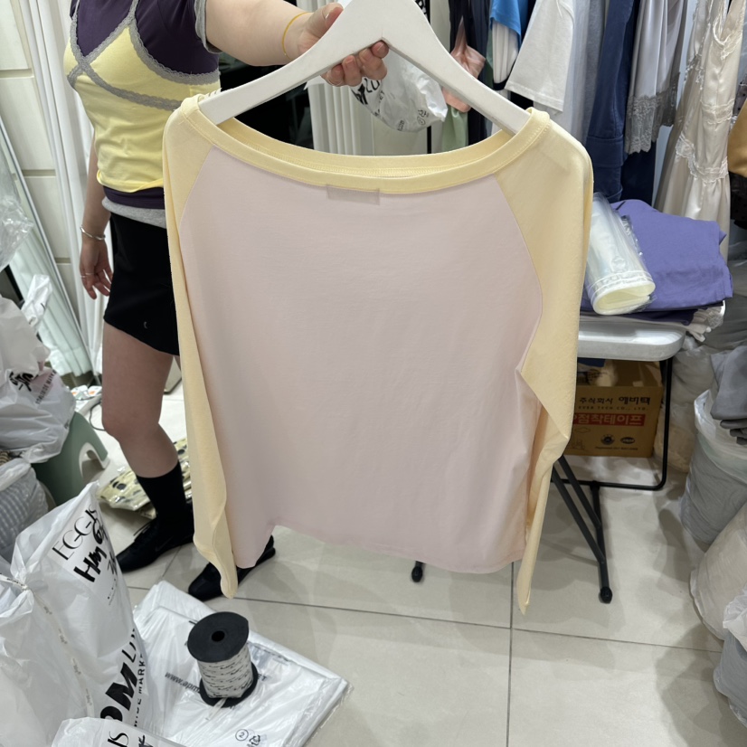 EGG IS韓國直郵女士新款人氣職業熱賣休閑26春夏長袖T恤EGG IS長袖T恤