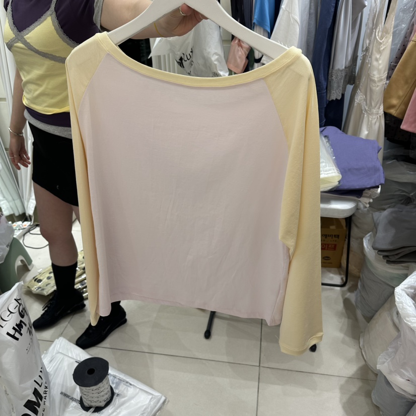 EGG IS韓國直郵女士新款人氣職業熱賣休閑26春夏長袖T恤EGG IS長袖T恤圖色2