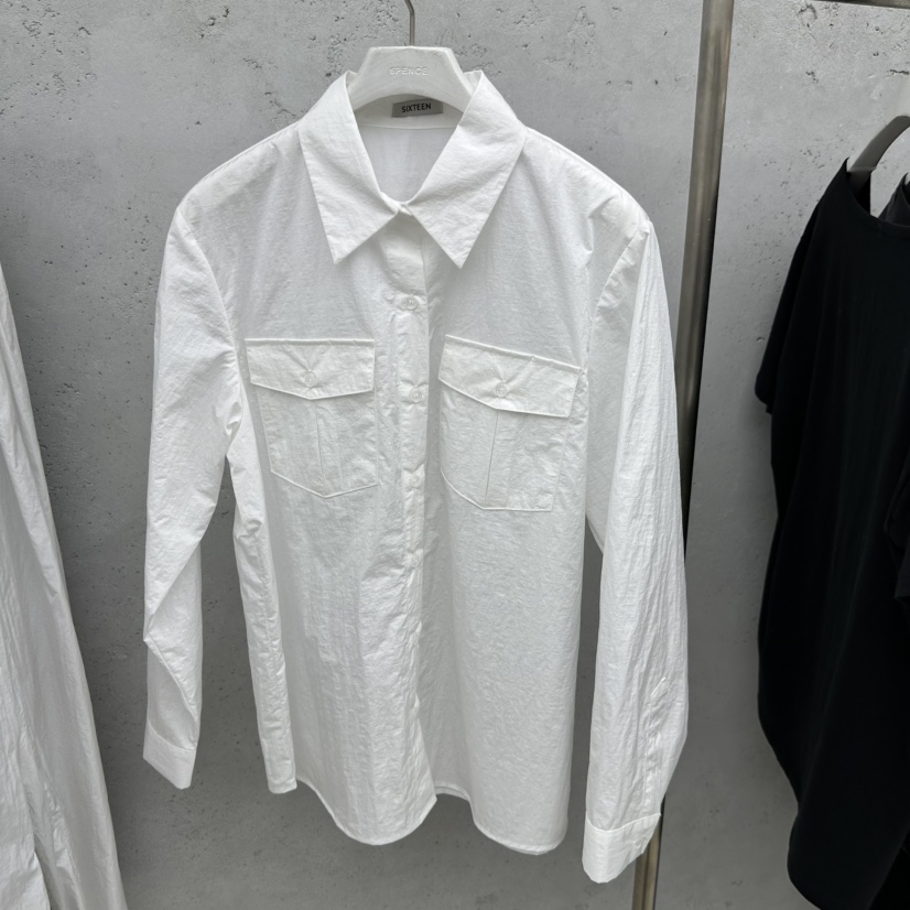 SIXTEEN韓國代購女士新品26春夏推薦人氣時尚休閑襯衫蕾絲衫SIXTEEN襯衫/蕾絲衫圖色1