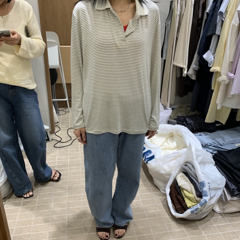 LOFN韓國東大門直郵女裝新款26春夏人氣推薦職業時尚長袖T恤LOFN長袖T恤圖色1