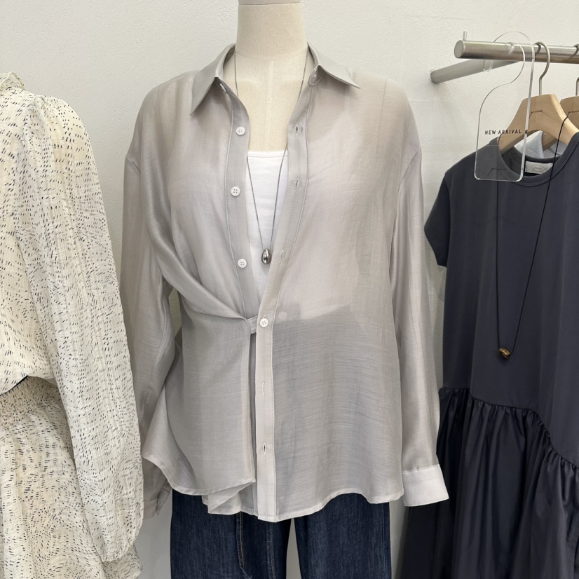 GRACIA韓國東大門直郵女士新款26春夏休閑推薦襯衫蕾絲衫GRACIA襯衫/蕾絲衫圖色1