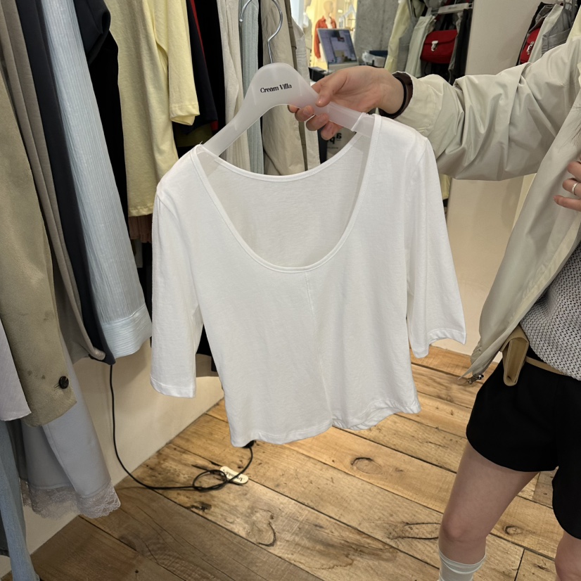 CREAM VILLA韓國直郵實拍女裝新品休閑T恤CREAMVILLAT恤