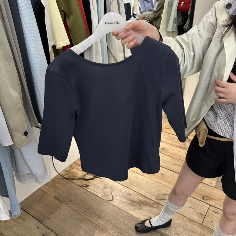 CREAM VILLA韓國直郵實拍女裝新品休閑T恤CREAMVILLAT恤圖色3