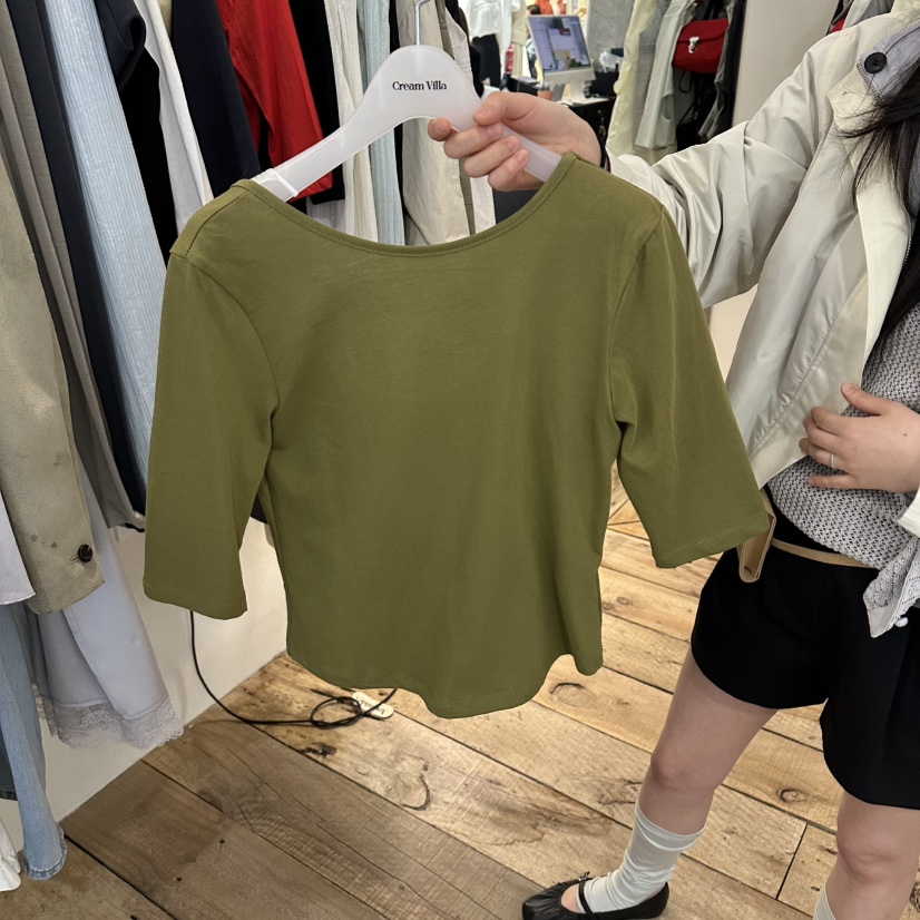 CREAM VILLA韓國直郵實拍女裝新品休閑T恤CREAMVILLAT恤圖色4