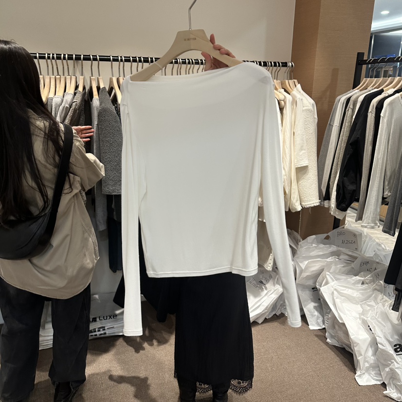 LE BUTTER韓國直郵女裝新品推薦熱賣時尚休閑26春夏長袖T恤LE BUTTER長袖T恤圖色1