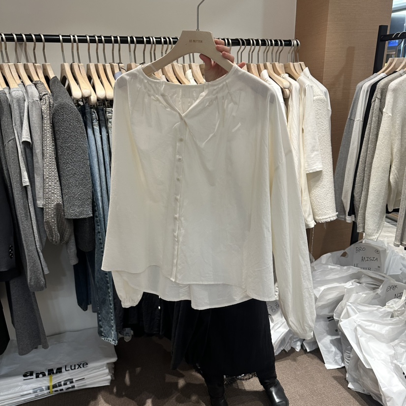 LE BUTTER韓國東大門代購女士新款職業26春夏襯衫蕾絲衫LE BUTTER襯衫/蕾絲衫圖色1