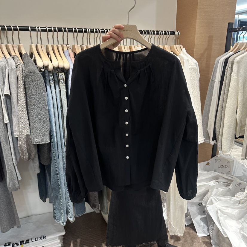 LE BUTTER韓國東大門代購女士新款職業26春夏襯衫蕾絲衫LE BUTTER襯衫/蕾絲衫圖色2