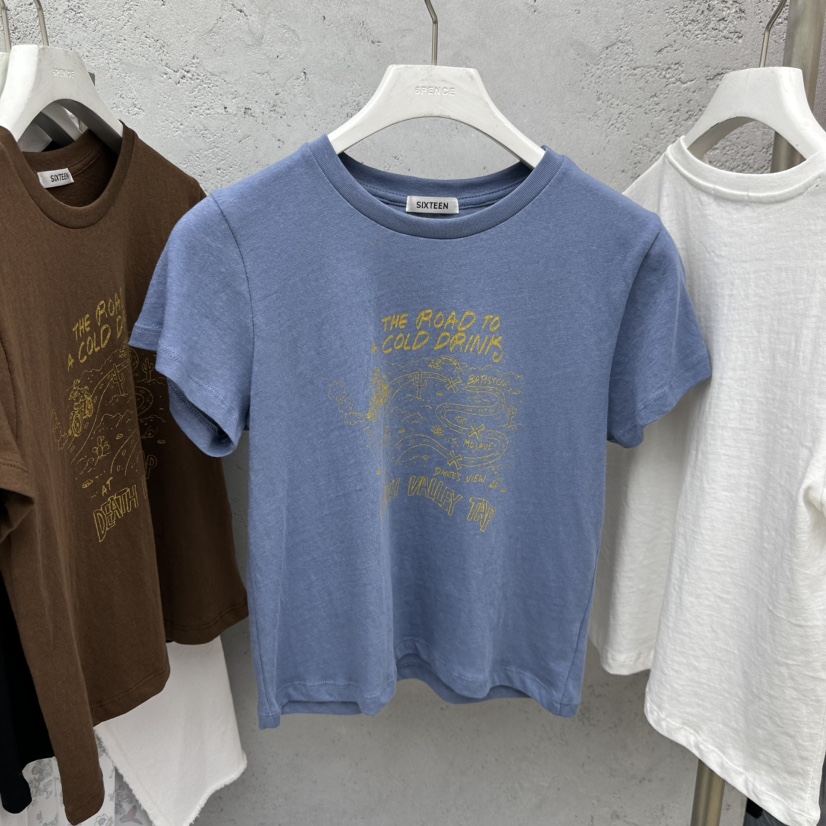 SIXTEEN韓國東大門直郵女士新品人氣26春夏熱賣職業時尚T恤SIXTEENT恤圖色2