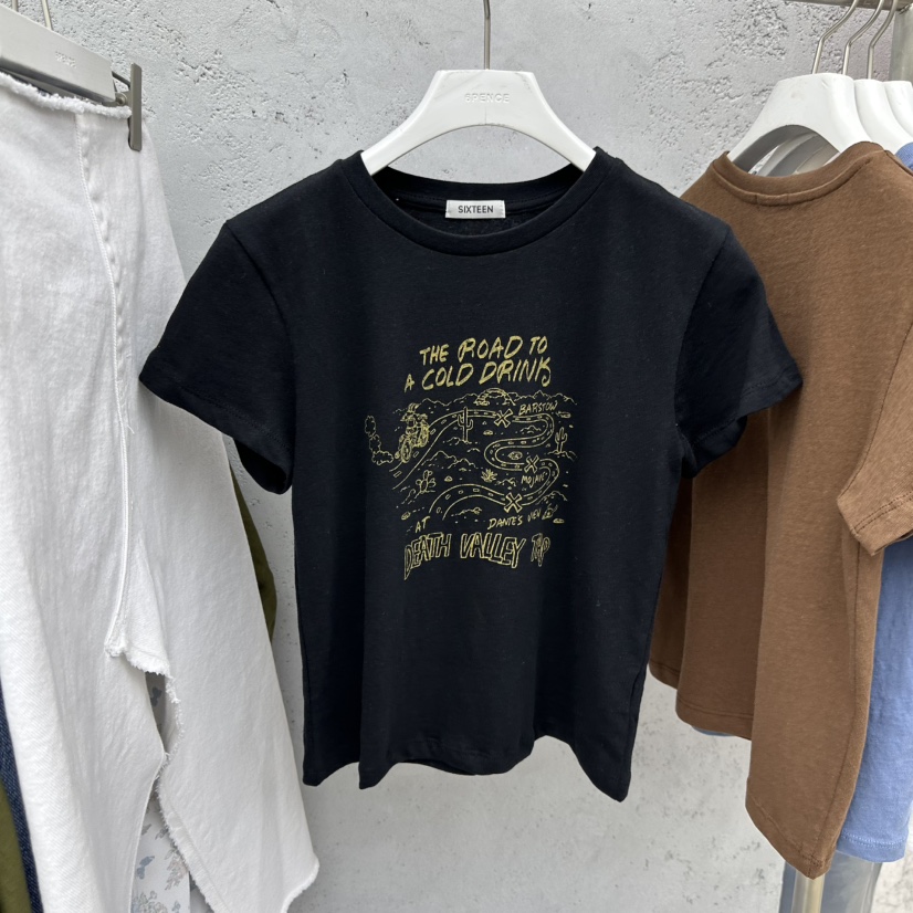 SIXTEEN韓國東大門直郵女士新品人氣26春夏熱賣職業時尚T恤SIXTEENT恤圖色4