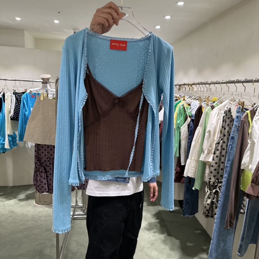 JERRY HALL-P韓國直郵女裝新品人氣針織衫不含內搭開衫JERRY HALL針織衫圖色2