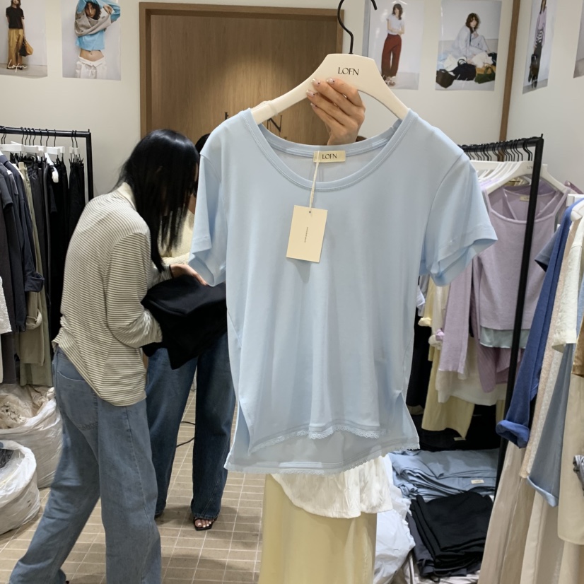LOFN韓國直郵女裝新品26春夏職業時尚休閑推薦熱賣人氣T恤LOFNT恤圖色3