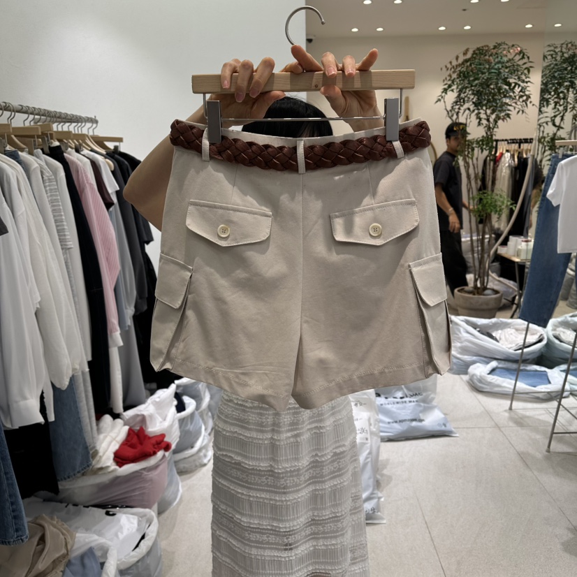 GRACIA韓國直郵女士新品休閑人氣時尚職業推薦短褲不含腰帶GRACIA短褲