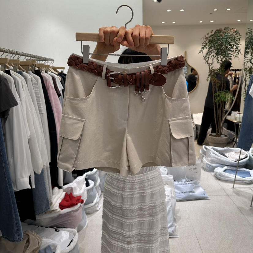 GRACIA韓國直郵女士新品休閑人氣時尚職業推薦短褲不含腰帶GRACIA短褲圖色2