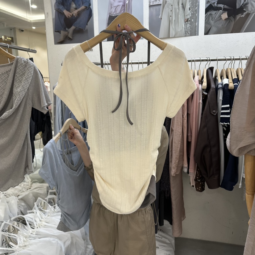 FOUNDATION韓國東大門代購女裝新款熱賣推薦休閑T恤假兩件FOUNDATIONT恤