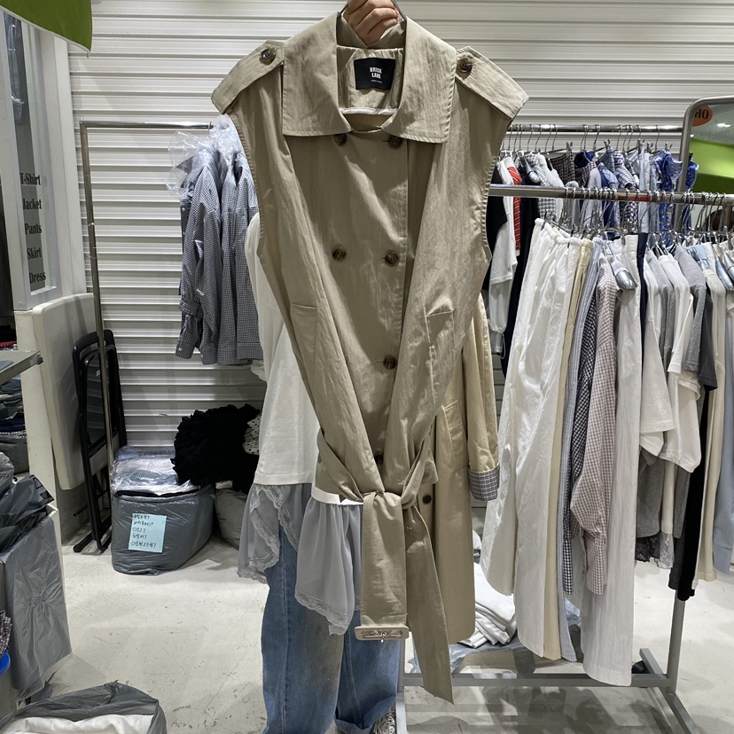 BRICKLANE韓國直郵女裝新品休閑職業26春夏熱賣馬甲含腰帶BRICKLANE馬甲圖色1