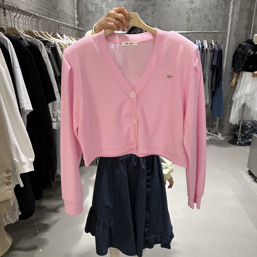 JUNI韓國直郵女裝新品推薦熱賣26春夏人氣休閑針織衫開衫my juni針織衫圖色1