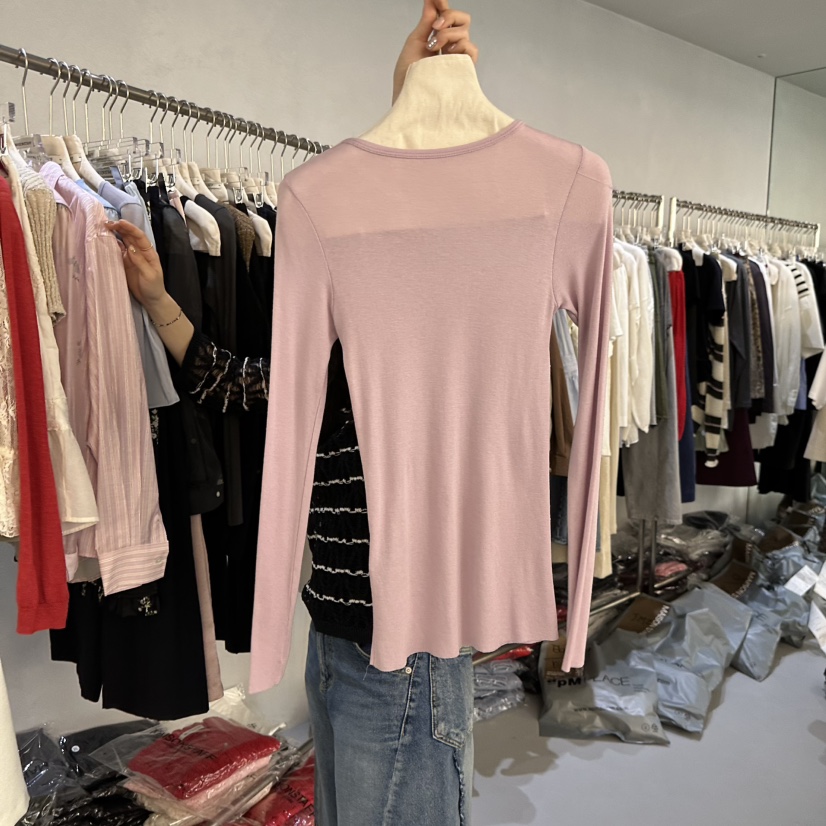 DOUBLE STANDARD/LE SMOKING/MAISONSTAFF韓國代購女裝新款休閑長袖T恤MAISONSTAFF長袖T恤