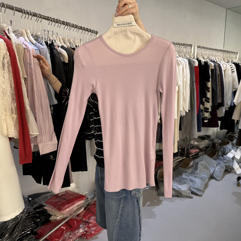 DOUBLE STANDARD/LE SMOKING/MAISONSTAFF韓國代購女裝新款休閑長袖T恤MAISONSTAFF長袖T恤圖色2