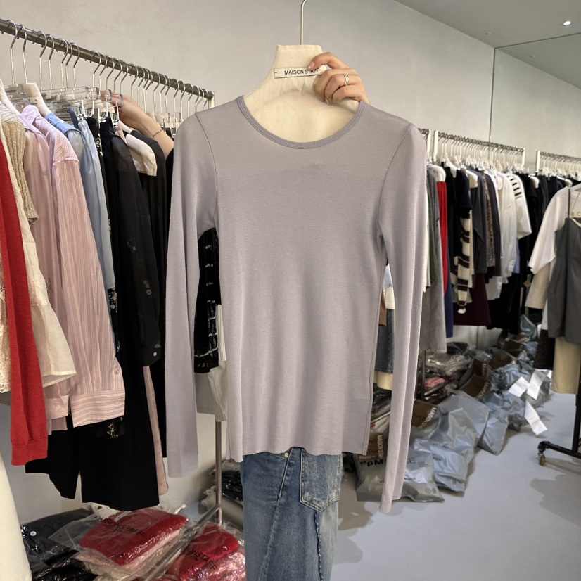 DOUBLE STANDARD/LE SMOKING/MAISONSTAFF韓國代購女裝新款休閑長袖T恤MAISONSTAFF長袖T恤圖色6