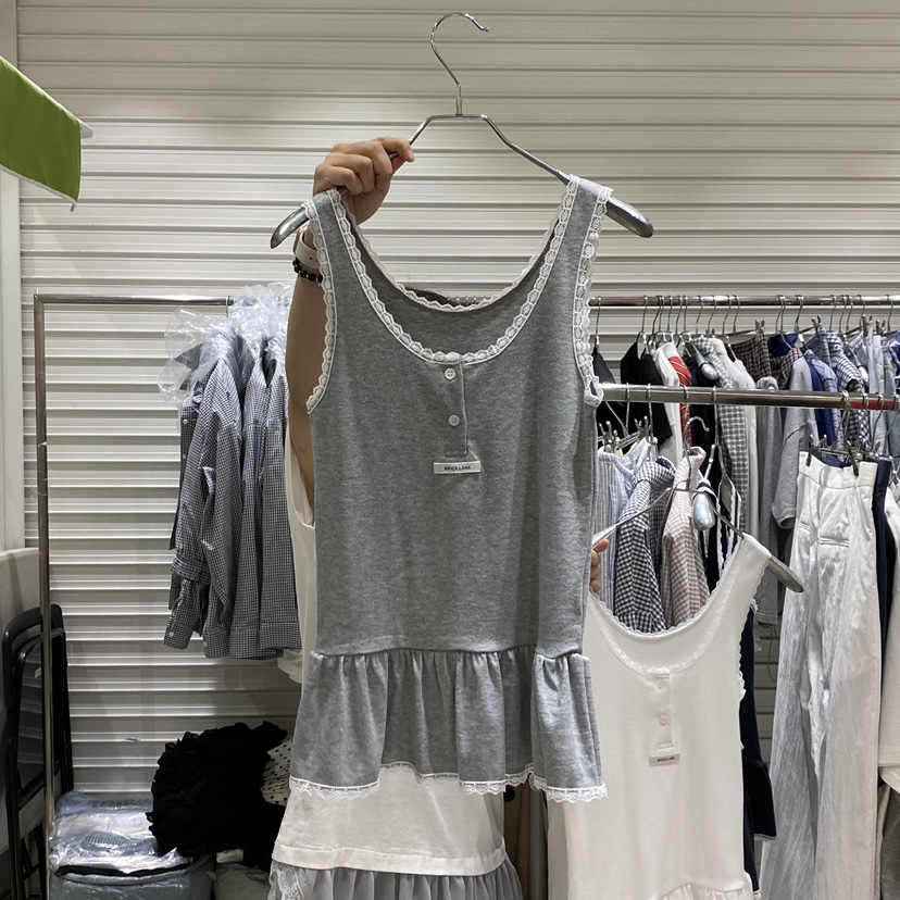 BRICKLANE韓國直郵實拍女裝新款職業熱賣時尚吊帶背心蕾絲BRICKLANE吊帶/背心圖色1