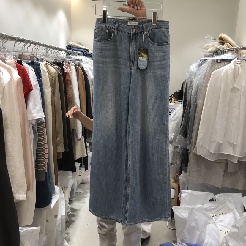 THE REST韓國直郵女士新款人氣職業時尚推薦熱賣牛仔褲口袋THE REST/UNNOEUD牛仔褲圖色1