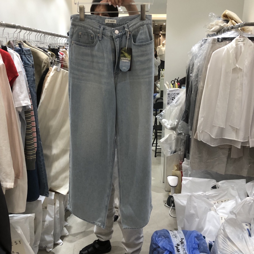 THE REST韓國直郵女士新款人氣職業時尚推薦熱賣牛仔褲口袋THE REST/UNNOEUD牛仔褲圖色2