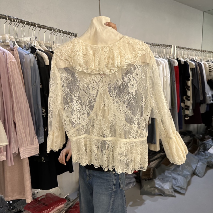 DOUBLE STANDARD/LE SMOKING/MAISONSTAFF韓國直郵女裝新款職業襯衫蕾絲衫MAISONSTAFF襯衫/蕾絲衫