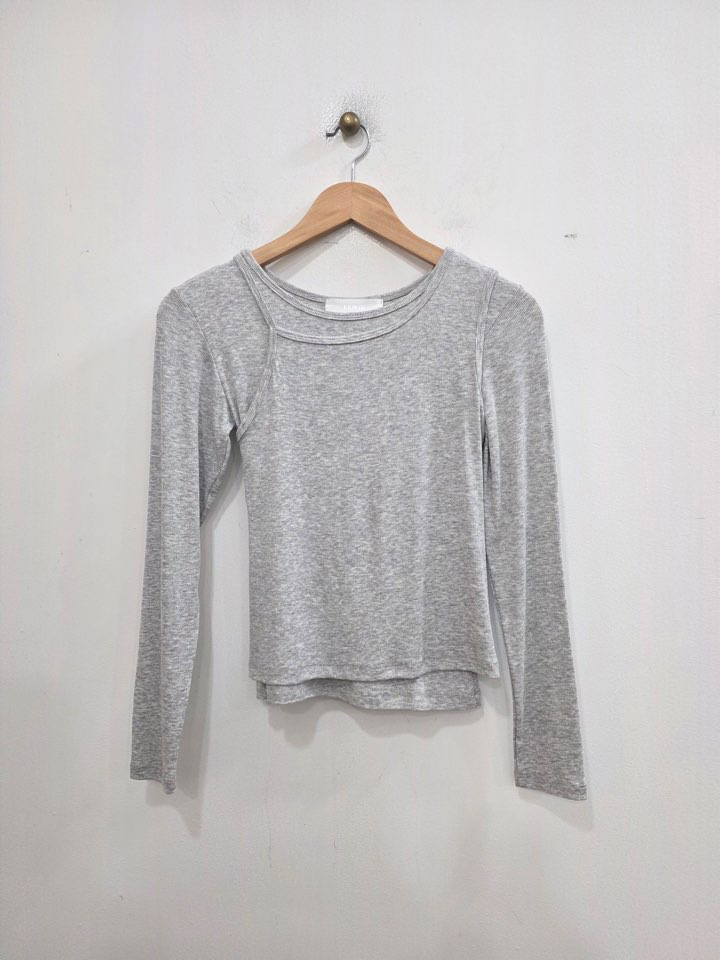 LE MIU韓國東大門代購女士新款職業推薦休閑26春夏長袖T恤LE_MIU長袖T恤圖色2