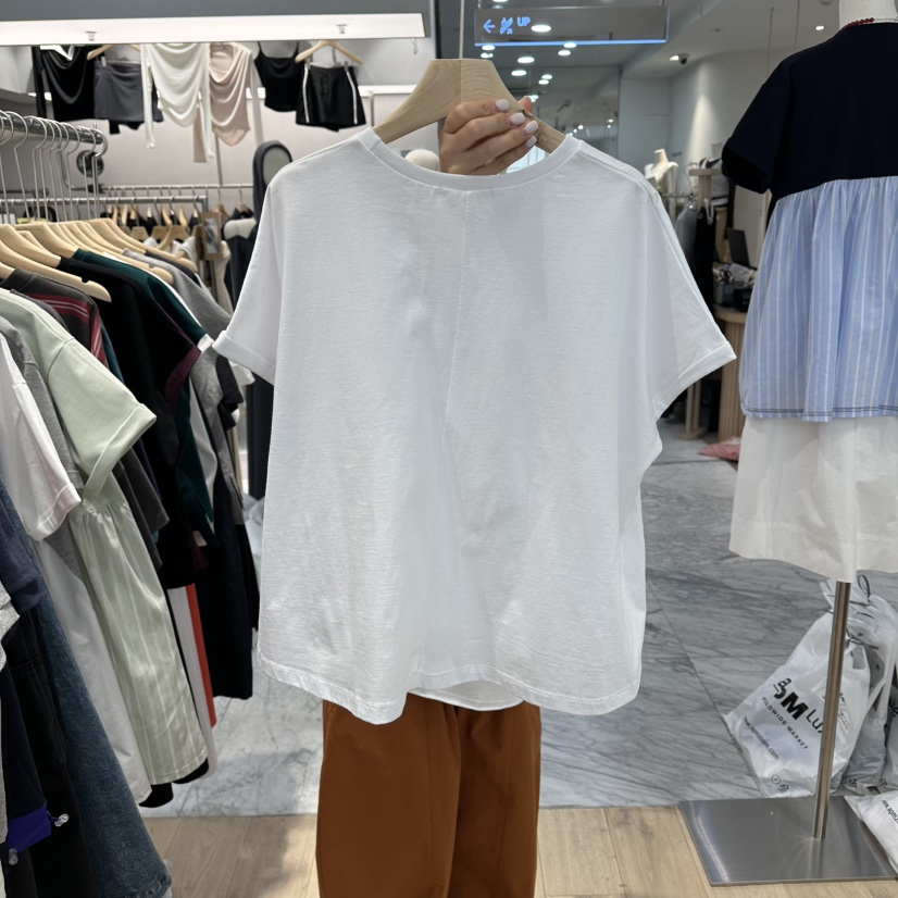 REVE-L韓國代購女裝新品推薦休閑26春夏時尚人氣T恤口袋REVE-LT恤