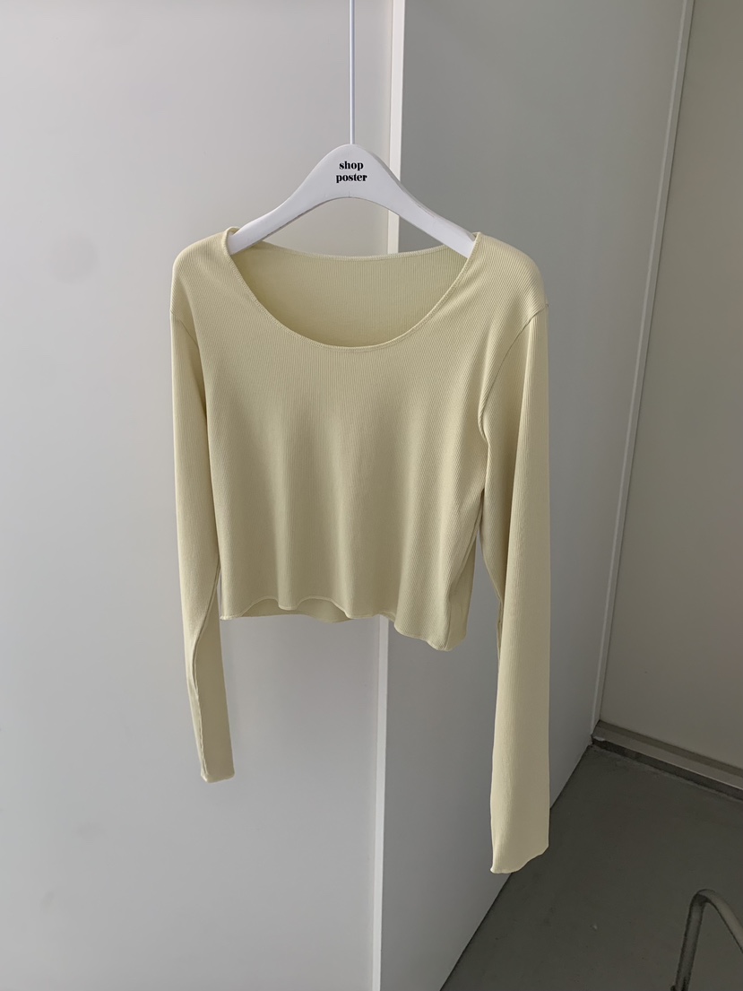 SHOP POSTER韓國直郵女士新款26春夏休閑推薦職業長袖T恤SHOP_POSTER長袖T恤圖色3