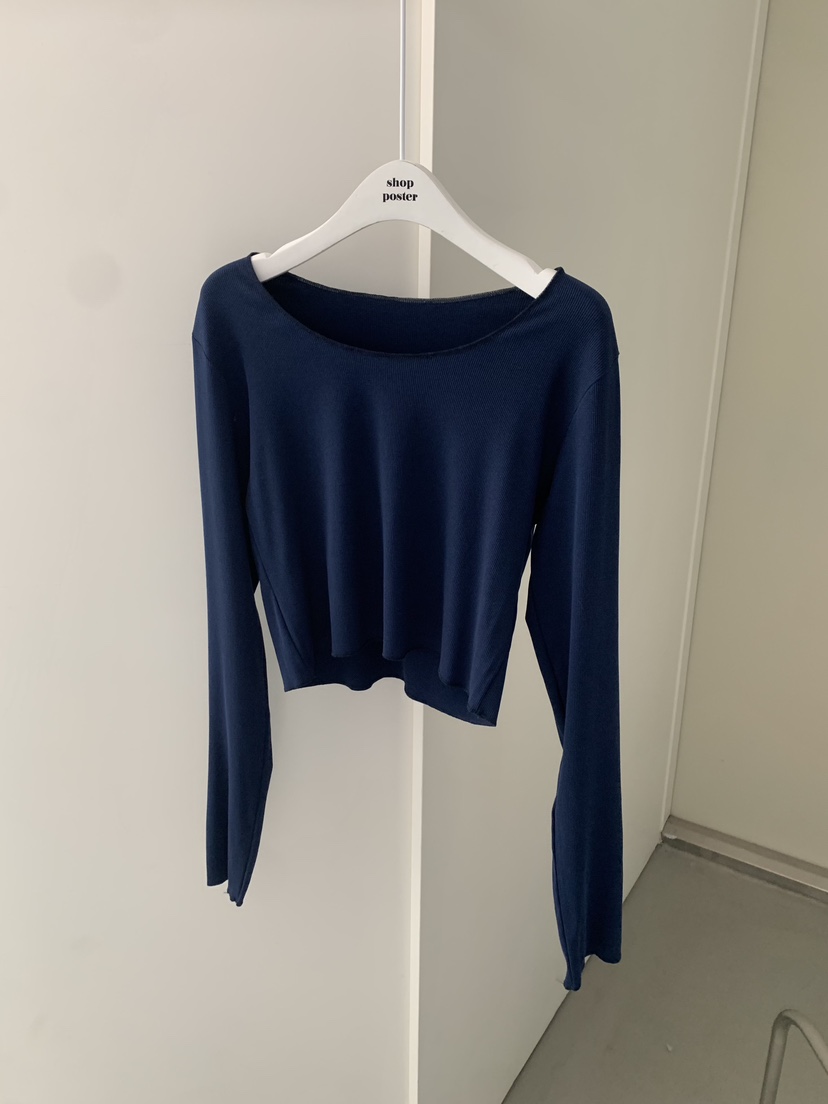 SHOP POSTER韓國直郵女士新款26春夏休閑推薦職業長袖T恤SHOP_POSTER長袖T恤圖色4