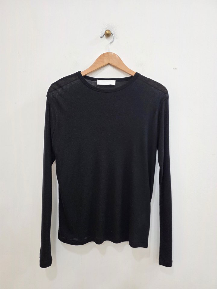 LE MIU韓國直郵實拍女士新款熱賣休閑26春夏人氣長袖T恤LE_MIU長袖T恤圖色12黑色