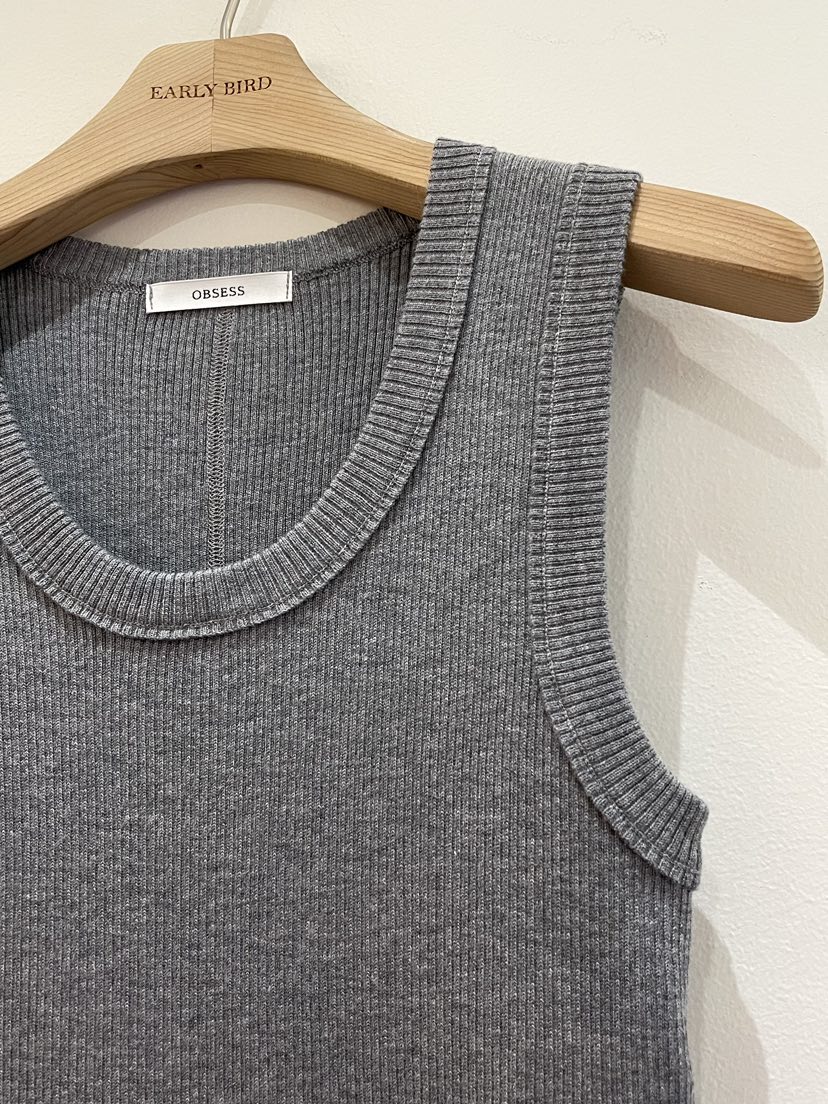 OBSESS韓國代購女士新款休閑26春夏推薦熱賣吊帶背心羅紋OBSESS/EARLY BIRD吊帶/背心
