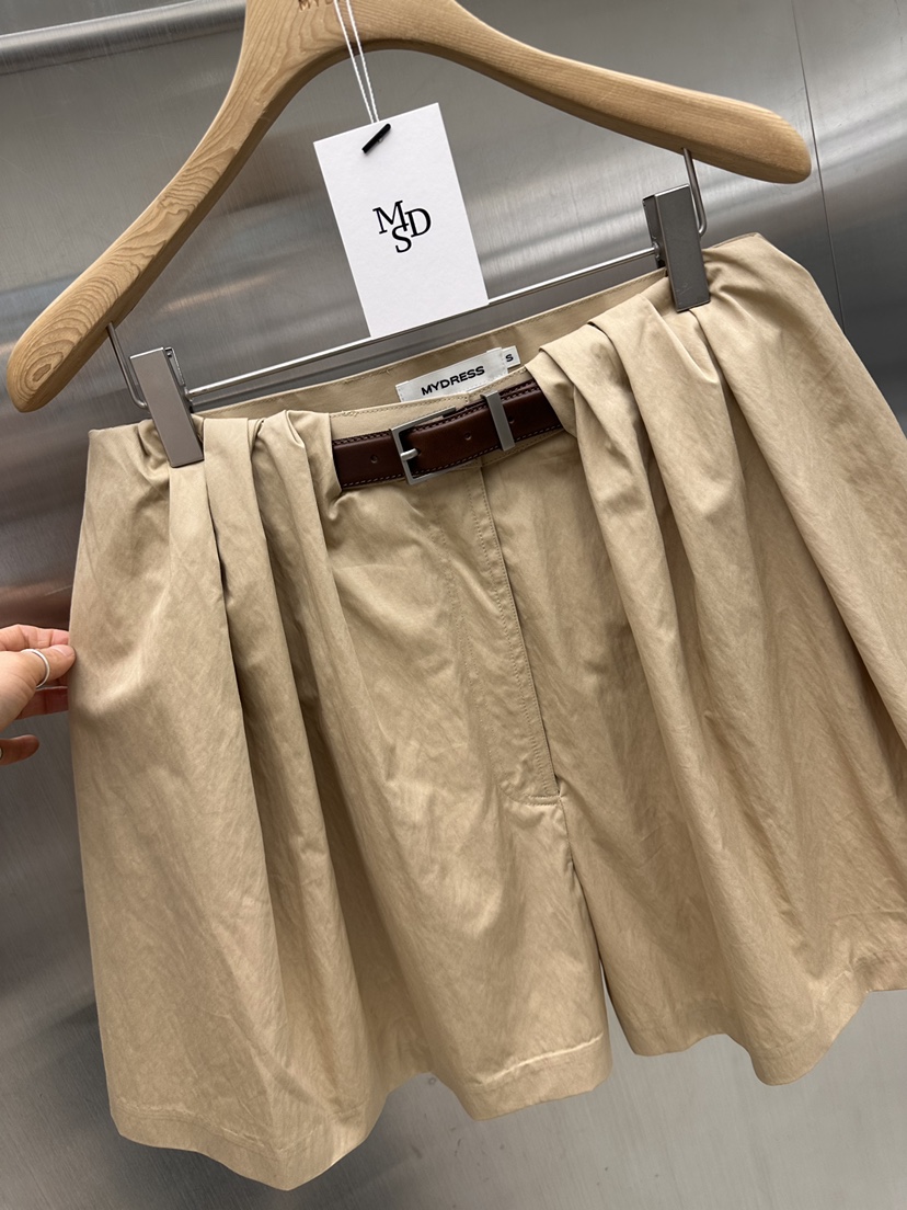 MYDRESS韓國直郵女士新品休閑時尚職業26春夏短褲不含腰帶MYDRESS短褲